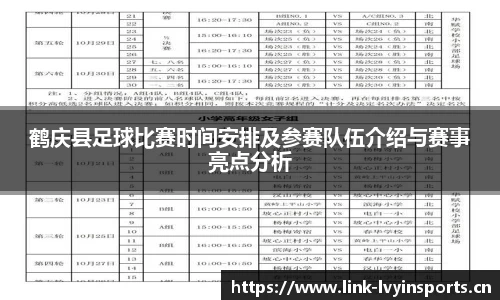 鹤庆县足球比赛时间安排及参赛队伍介绍与赛事亮点分析
